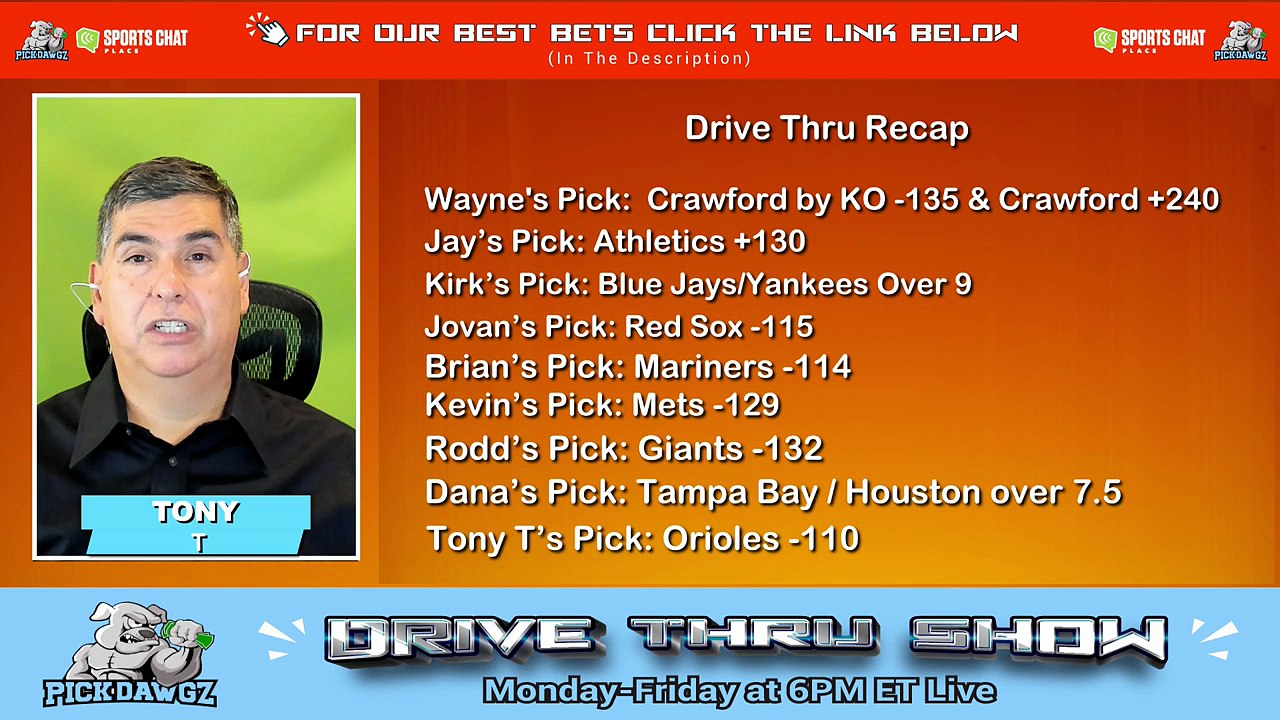 Live Free MLB Picks Drive Thru Show 8-2-2024