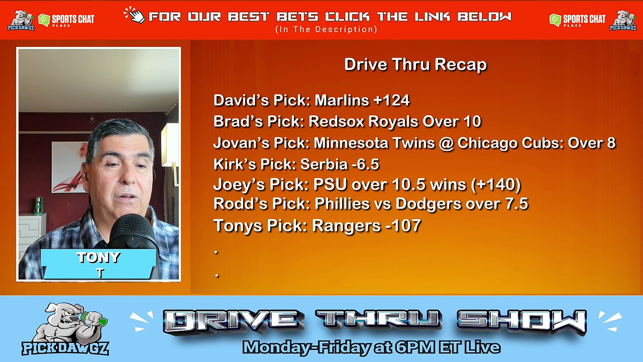 Live Free MLB Picks Drive Thru Show 8-5-2024