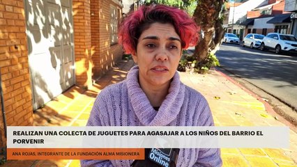 Realizan una colecta de juguetes para agasajar a los niños del barrio El Porvenir
