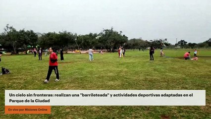 Un cielo sin fronteras: realizan una "barrileteada" y actividades deportivas adaptadas en el Parque de la Ciudad
