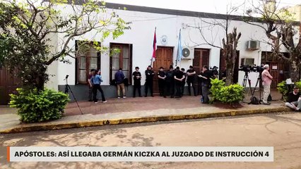 APÓSTOLES: ASÍ LLEGABA GERMÁN KICZKA AL JUZGADO DE INSTRUCCIÓN 4
