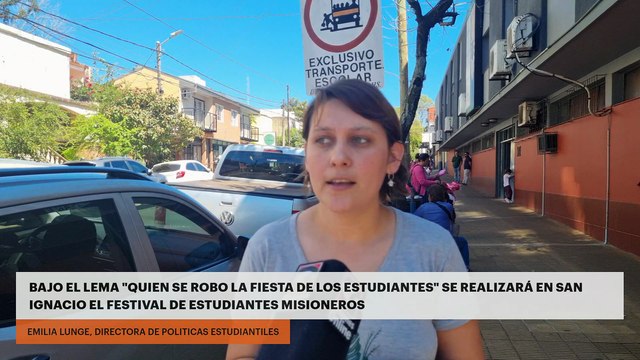 BAJO EL LEMA QUIEN SE ROBO LA FIESTA DE LOS ESTUDIANTES SE REALIZARÁ EN SAN IGNACIO EL FESTIVAL DE ESTUDIANTES MISIONEROS