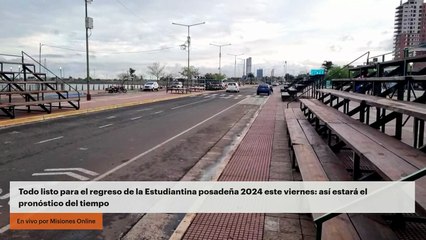 Todo listo para el regreso de la Estudiantina posadeña 2024 este viernes: así estará el pronóstico del tiempo