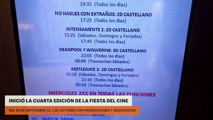 INICIÓ LA CUARTA EDICIÓN DE LA FIESTA DEL CINE