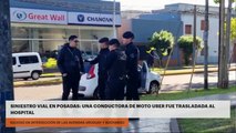 SINIESTRO VIAL EN POSADAS: UNA CONDUCTORA DE MOTO UBER FUE TRASLADADA AL HOSPITAL