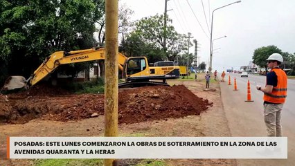 POSADAS: ESTE LUNES COMENZARON LA OBRAS DE SOTERRAMIENTO EN LA ZONA DE LAS AVENIDAS QUARANTA Y LA HERAS
