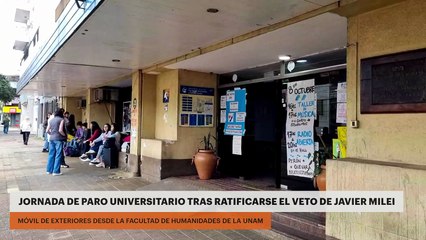 JORNADA DE PARO UNIVERSITARIO TRAS RATIFICARSE EL VETO DE JAVIER MILEI