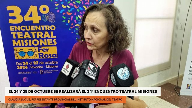 EL 24 Y 25 DE OCTUBRE SE REALIZARÁ EL 34° ENCUENTRO TEATRAL MISIONES