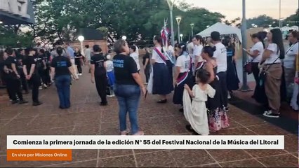 Comienza la primera jornada de la edición N° 55 del Festival Nacional de la Música del Litoral