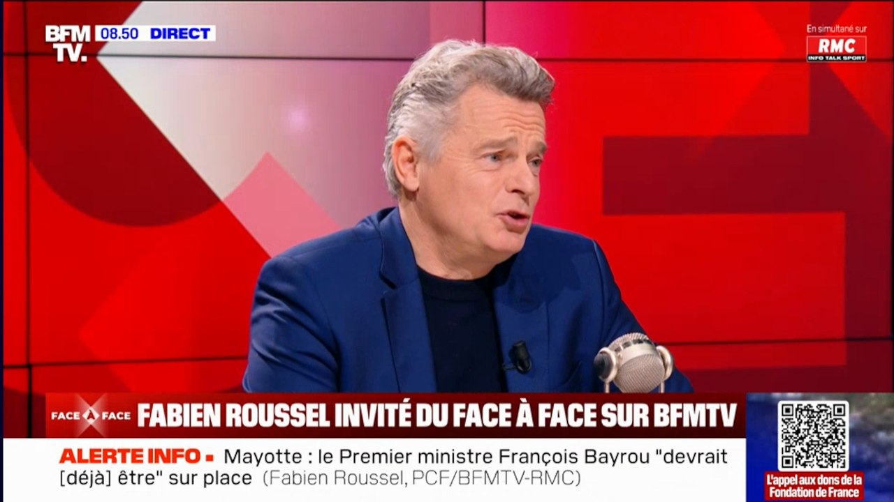 Fabien Roussel invité de la matinale de BFMTV
