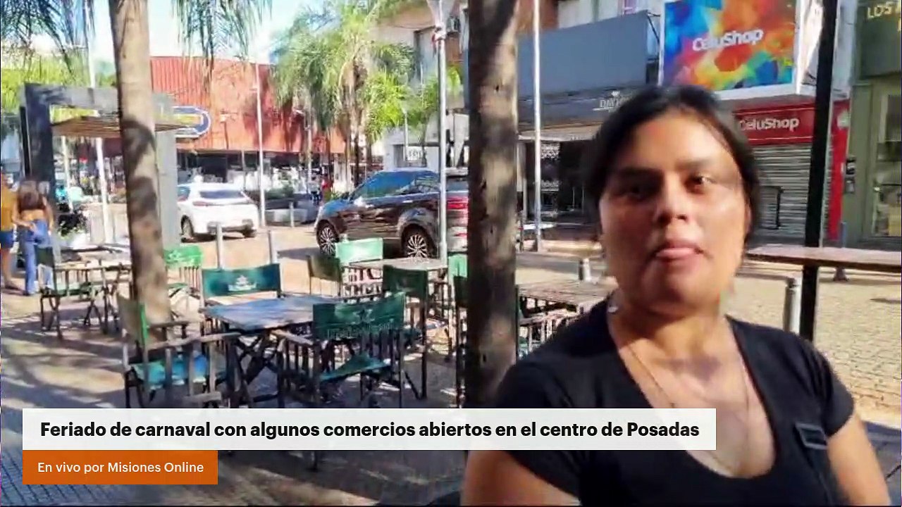 Feriado de carnaval con algunos comercios abiertos en el centro de Posadas