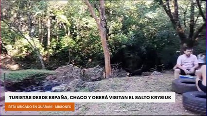 TURISTAS DESDE ESPAÑA, CHACO Y OBERÁ VISITAN EL SALTO KRYSIUK