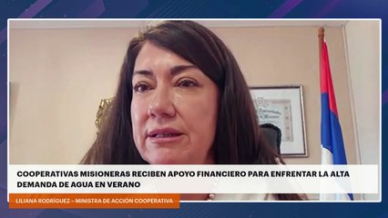 COOPERATIVAS MISIONERAS RECIBEN APOYO FINANCIERO PARA ENFRENTAR LA ALTA DEMANDA DE AGUA EN VERANO