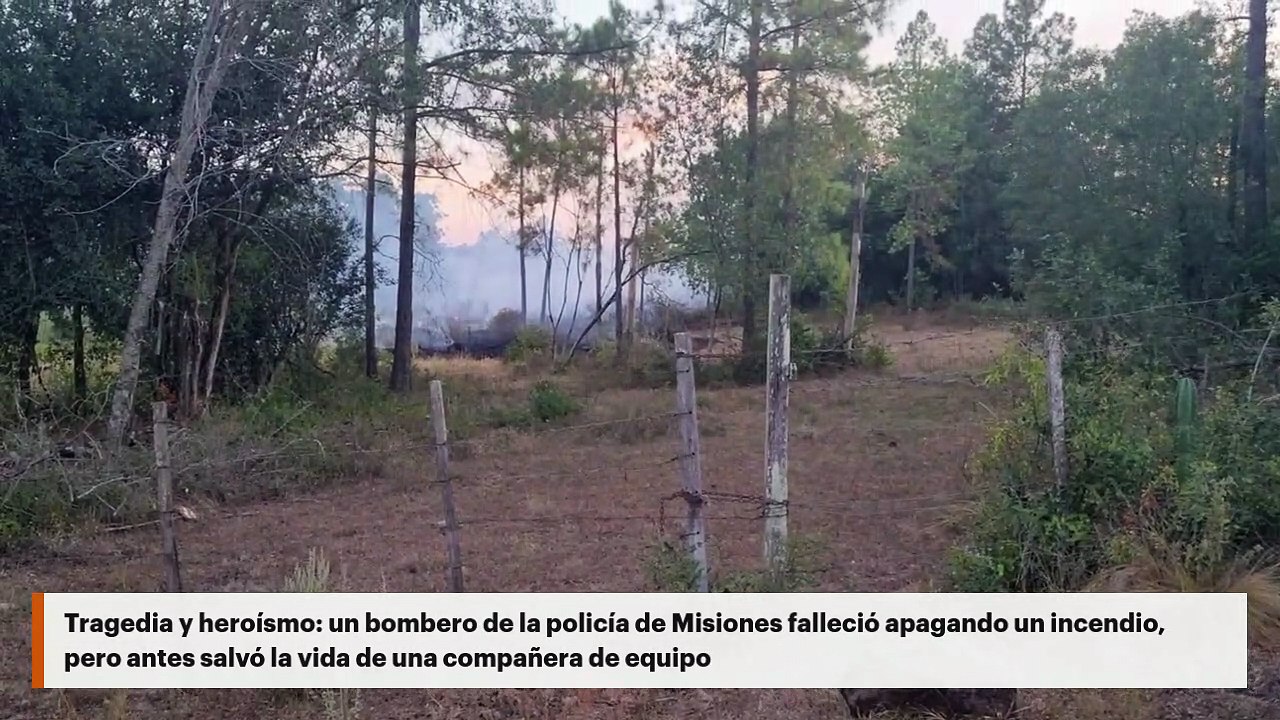 Tragedia y heroísmo: un bombero de la policía de Misiones falleció apagando un incendio, pero antes salvó la vida de una compañera de equipo