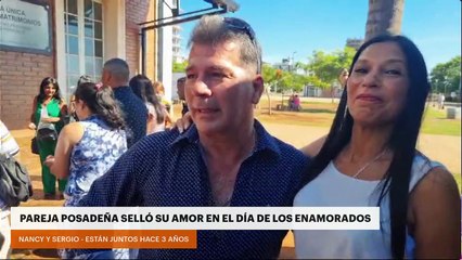 PAREJA POSADEÑA SELLÓ SU AMOR EN EL DÍA DE LOS ENAMORADOS