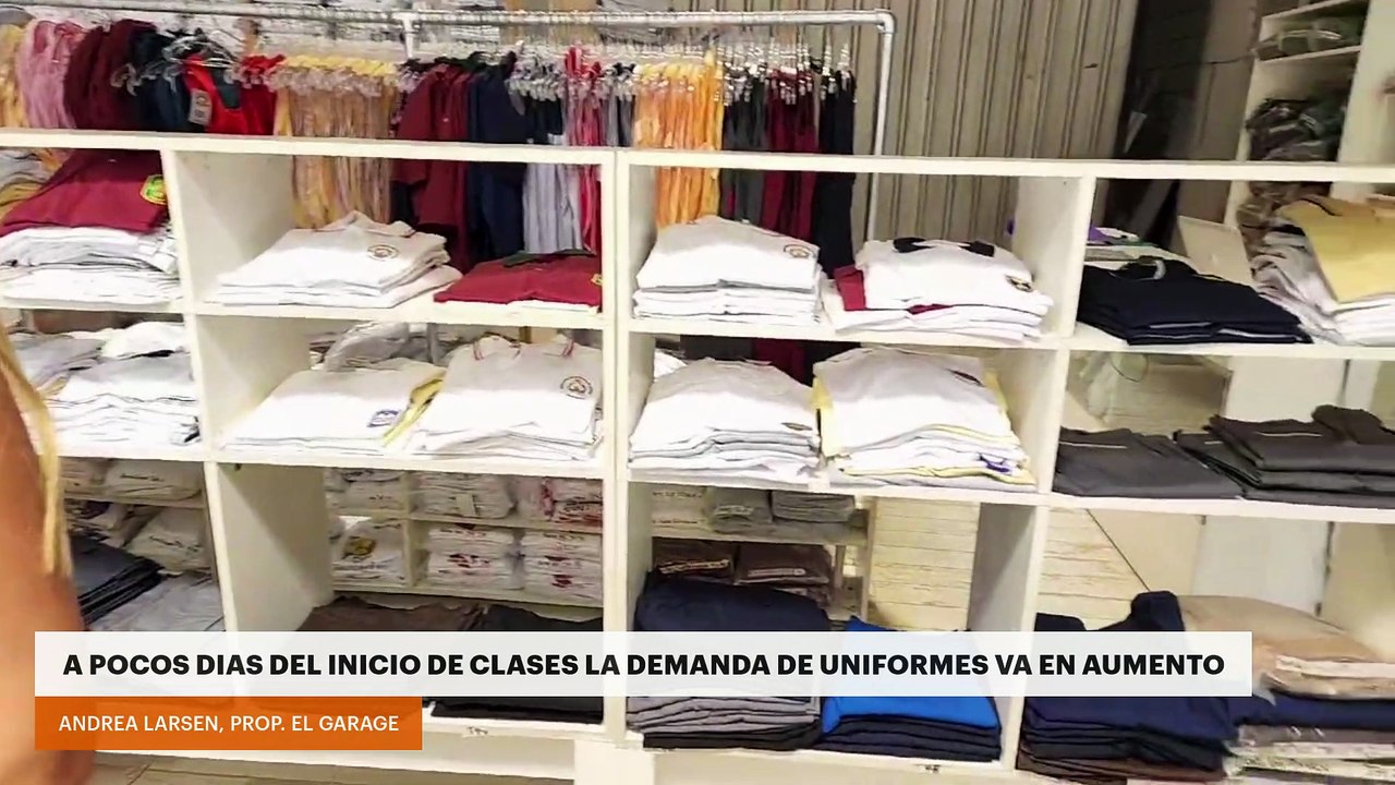 A POCOS DIAS DEL INICIO DE CLASES LA DEMANDA DE UNIFORMES ESCOLARES VA EN AUMENTO