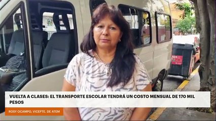 VUELTA A CLASES | EL TRANSPORTE ESCOLAR TENDRÁ UN COSTO MENSUAL DE 170 MIL PESOS
