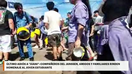Último adiós a "Juani": compañeros del Janssen, amigos y familiares rinden homenaje al joven estudiante