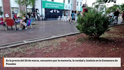 En la previa del 24 de marzo, ecuentro por la memoria, la verdad y Justicia en la Costanera de Posadas