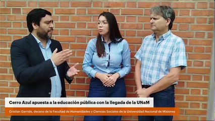 Cerro Azul apuesta a la educación pública con la llegada de la UNaM
