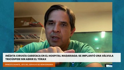 Inédita cirugía cardíaca en el Hospital Madariaga: se implantó una válvula tricúspide sin abrir el tórax