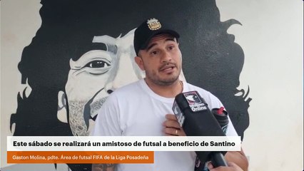 Este sábado se realizará un amistoso de futsal a beneficio de Santino