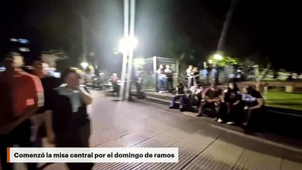 Comenzó la misa central por el domingo de ramos