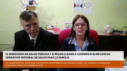 El Ministerio de Salud Pública y Si Mujer llegan a Leandro N Alem con un Operativo Integral de Salud para la Familia