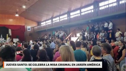 Jueves santo: Se celebra la Misa Crismal en Jardín América