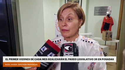 El primer viernes de cada mes realizarán el paseo legislativo 3R en Posadas