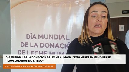 Día mundial de la donación de leche humana: "En 8 meses en Misiones se recolectaron 230 litros"