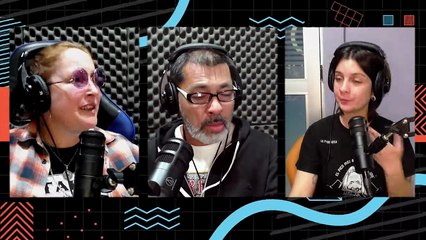 María Eugenia Quiroga de Acción Cooperativa  y Claudio Gutierrez cantante de La Runfla del Gato