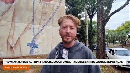 Homenajearon al Papa Francisco con un mural en el Barrio Laurel de Posadas