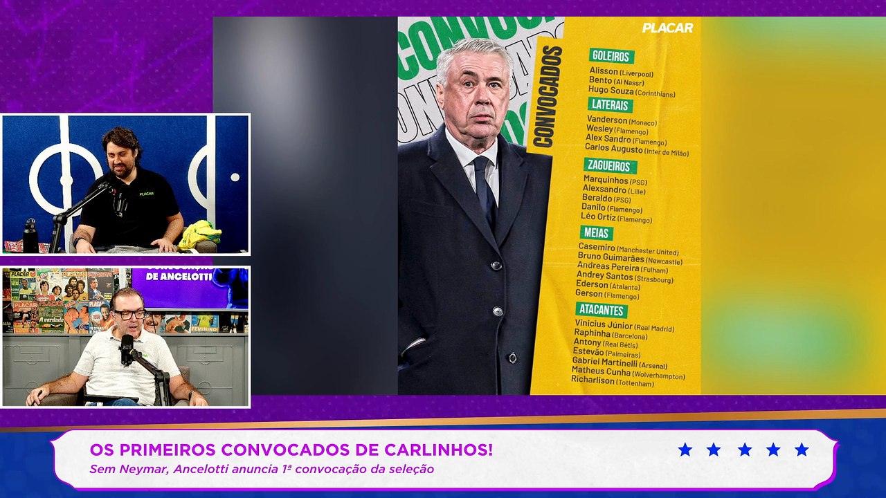PRIMEIRA CONVOCAÇÃO DO ANCELOTTI, PALMEIRAS LÍDER DO BRASILEIRÃO E MAIS | Opinião Placar | 26/05