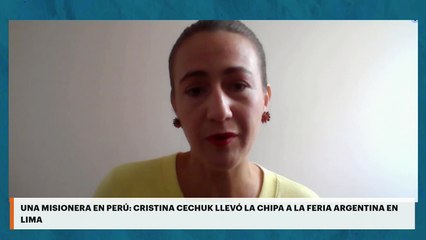 Una misionera en Perú: Cristina Cechuk llevó la chipa a la feria argentina en Lima