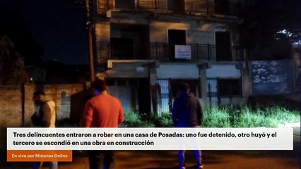 Tres delincuentes entraron a robar en una casa de Posadas: uno fue detenido, otro huyó y el tercero se escondió