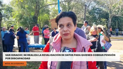 San Ignacio | Se realiza la revalidación de datos para quienes cobran pensión por discapacidad