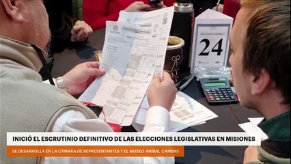 Inició el escrutinio definitivo de las elecciones legislativas en Misiones