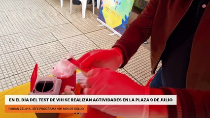 En el día del test de VIH se realizan actividades en la plaza 9 de julio