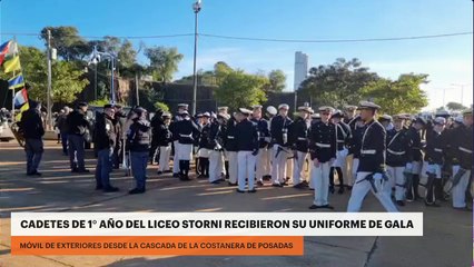 Cadetes de 1° año del Liceo Storni recibieron su uniforme de gala