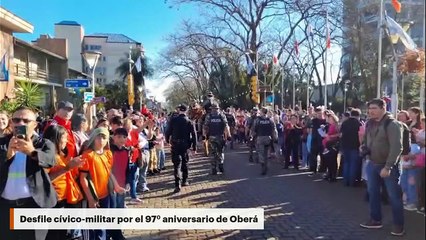Desfile cívico-militar por el 97⁰ aniversario de Oberá