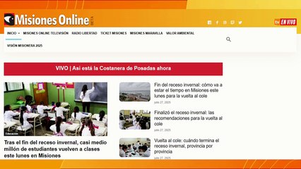 Arriba Misiones en vivo, conduce Gustavo Pérez
