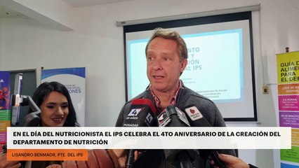 En el día del nutricionista el IPS celebra el 4to aniversario de la creación del dpto. de nutrición