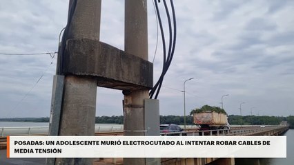 Posadas: un adolescente murió electrocutado al intentar robar cables de media tensión