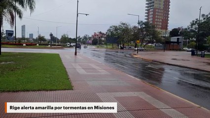 Rige alerta amarilla por tormentas en Misiones