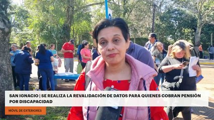 San Ignacio | Se realiza la revalidación de datos para quienes cobran pensión por discapacidad