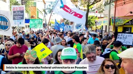 Inicio la tercera marcha Federal universitaria en Posadas