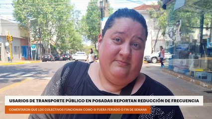 USARIOS DE TRANSPORTE PÚBLICO EN POSADAS REPORTAN REDUCCIÓN DE FRECUENCIA