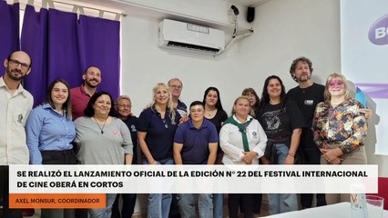 Se realizó el lanzamiento oficial de la edición n° 22 del festival internacional de cine Oberá en cortos