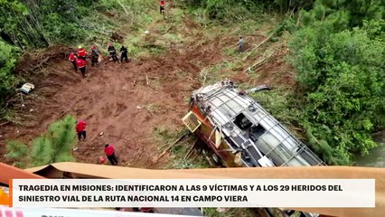 Tragedia en Misiones: identificaron a las 9 víctimas y a los 29 heridos del siniestro vial de la Ruta Nacional 14 en Campo Viera